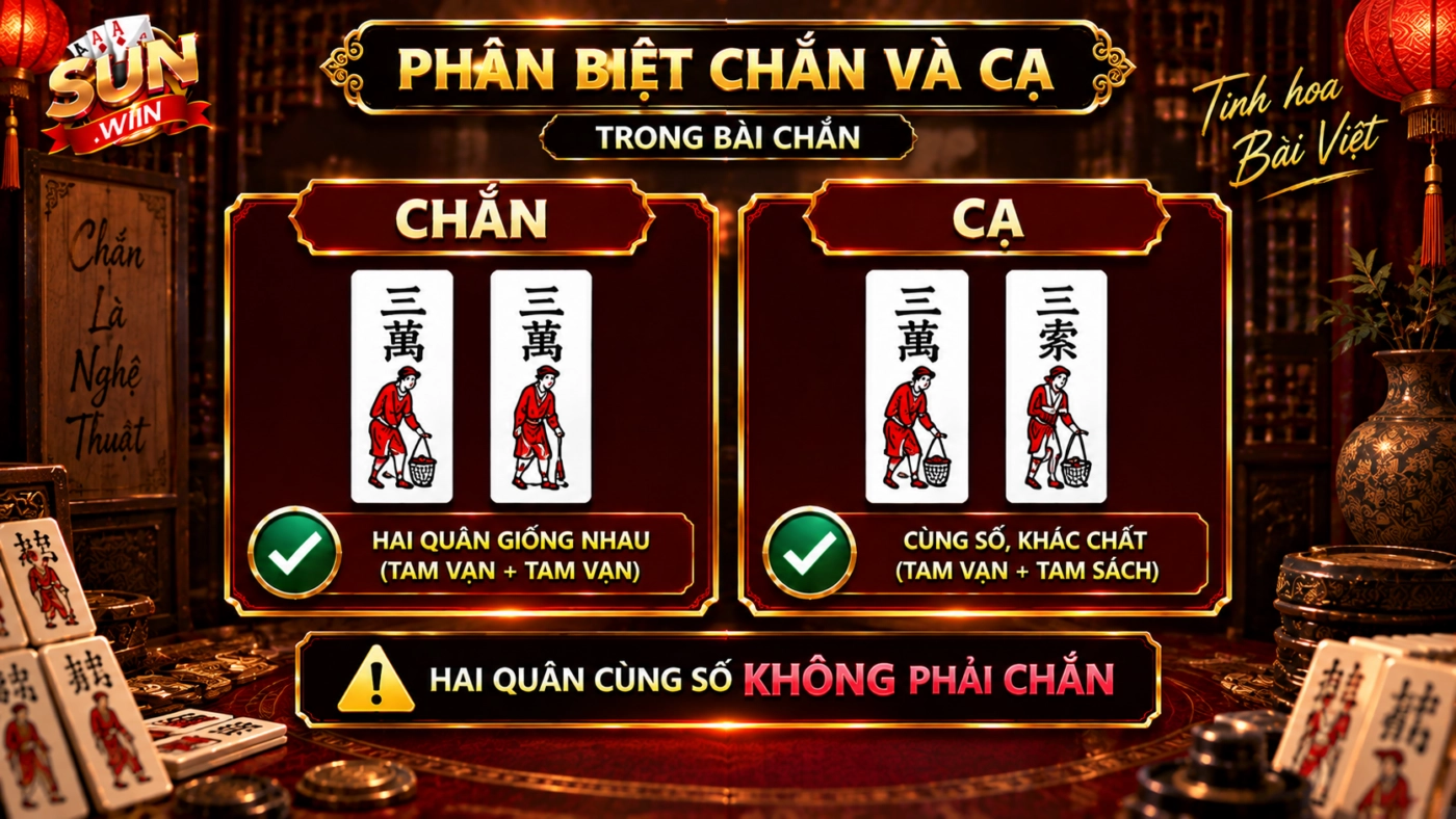 Phân biệt chắn và cạ trong bài chắn