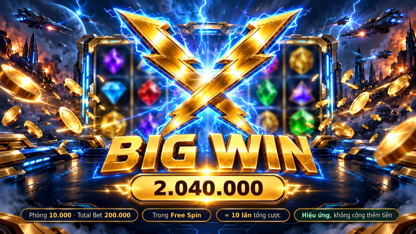 Hiệu ứng Big Win nổ hũ Avengers Sunwin, lượt thắng 2.040.000 ở tổng cược 200.000
