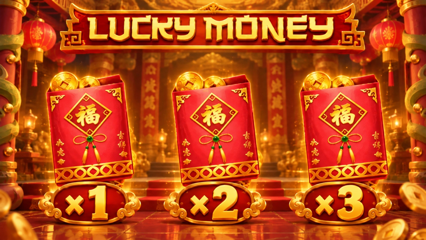 Màn Lucky Money nổ hũ Thần Tài Sunwin lật 3 bao lì xì hệ số x1, x2, x3